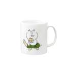 けちゃっぷごはんのお店のメロンパンとねこ Mug :right side of the handle