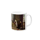 世界の絵画アートグッズのカール・ヨハン・シュぺルター 《アンティーク・ディーラーの店で》 Mug :right side of the handle