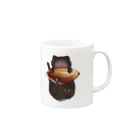 ちょこねこshopのカカオ豆とちょこねこマグカップ Mug :right side of the handle