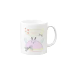 momopiss.shopのおひるねむし。「love!」 Mug :right side of the handle