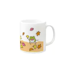 よすの【けこがえる】あきいろ Mug :right side of the handle