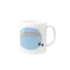 wacaocacaoのYou’ll never find a rainbow if you’re looking down. Mug :right side of the handle