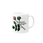 Alba spinaの薔薇蕾のゾウムシ Mug :right side of the handle