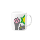 みゃーこでパープルの猫のあいさつ Mug :right side of the handle