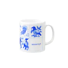 aosansyoのaosansyo10周年記念タイル画 Tiles connecting decade Mug :right side of the handle