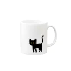 放課後クラブの歩くくろねこ Mug :right side of the handle