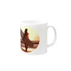 syachi工房のWave watching girl Mug :right side of the handle