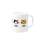 Pのねこ三兄弟 Mug :right side of the handle