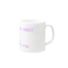 Girly*hガーリーエイチの母へのプレゼントパープル Mug :right side of the handle