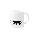 小鳥と映画館の黒猫の行進 Mug :right side of the handle