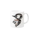 とりみちゃんの野鳥グッズのお店のコゲラ Mug :right side of the handle