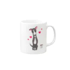 似顔絵工房HASAMIのイタリアングレイハウンド Mug :right side of the handle