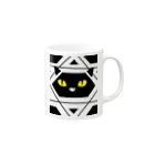 YUUUUKAの黒猫の穴 Mug :right side of the handle