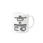 LalaHangeulのハングル　訓民正音デザイン② Mug :right side of the handle