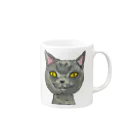 nigaoe_takaのぶさカワ猫 Mug :right side of the handle