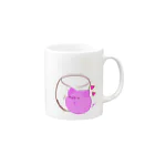 Draw freelyのぶたくんとマシュマロ Mug :right side of the handle