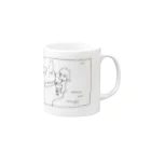 門脇篤のねこピアノ Mug :right side of the handle