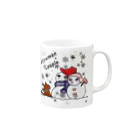 Oh!Challeの雪だるまちゃんカップル Mug :right side of the handle