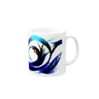 MiMiの絵日記の白い地球 Mug :right side of the handle