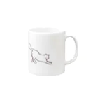 京大ねこサークルCat-Chのちょっとひといきマグ Mug :right side of the handle