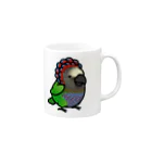 Cody the LovebirdのChubby Bird ヒオウギインコ Mug :right side of the handle