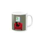 Re:の「赤いソファ」マグカップ Mug :right side of the handle