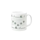 しましまねこ屋のしましま便（緑） Mug :right side of the handle