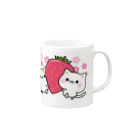 DECORの気づかいのできるネコ　いちごver. Mug :right side of the handle