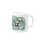 SOMALY【SUZURI店】のパンダと竹 Mug :right side of the handle