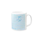 dizzyのBlue Stripes Mug :right side of the handle