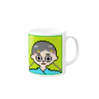 ドット絵で遊ぼ！の花飾りの女の子 Mug :right side of the handle