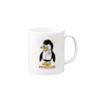 ロゴTシャツのひよこ堂のペンギン PENGUIN フロントプリント Mug :right side of the handle