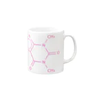 分子構造のカフェインの分子構造 Mug :right side of the handle