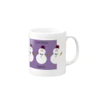 Hinaのまるくて かわいい purple Mug :right side of the handle