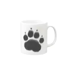 作sa/画ga/人toのcat paw Mug :right side of the handle