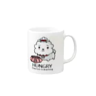 イラスト MONYAAT のCT03　ハングリー♪チャリゾー Mug :right side of the handle