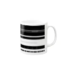 Desktop LabのDAW波形ボーダー Mug :right side of the handle