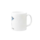 てら ねこグッズの伝説の謎の変な生物。カラフル Mug :right side of the handle