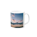 sheep-sの夕焼けと鳥 Mug :right side of the handle