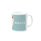 小鳥と映画館のネコマニア 背景あり Mug :right side of the handle