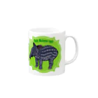 LalaHangeulのBaby Malayan tapir(マレーバクの子供) Mug :right side of the handle