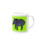 LalaHangeulのBaby Malayan tapir(マレーバクの子供) Mug :right side of the handle