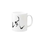 筆ワンポイントの筆字「凪」 Mug :right side of the handle