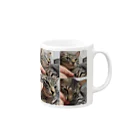 ねこネコ家族のガブリにゃんこ(Kia) Mug :right side of the handle