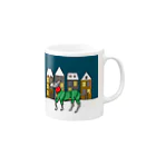 へちまめろんのクリスマスの街とイタグレ Mug :right side of the handle