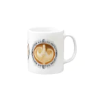 Prism coffee beanの【Lady's sweet coffee】ラテアート エレガンスリーフ ～2杯目～ Mug :right side of the handle
