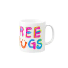 マジシャンもやしくんのショップのフリーハグ／FREE HUGS Mug :right side of the handle