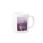 La Rose FleurのNight View in Chicago Mug :right side of the handle