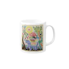 津久井智子のJalan Monkey Forest Mug :right side of the handle