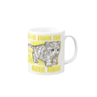 LalaHangeulのWhite tiger Kid  マグカップの取っ手の右面